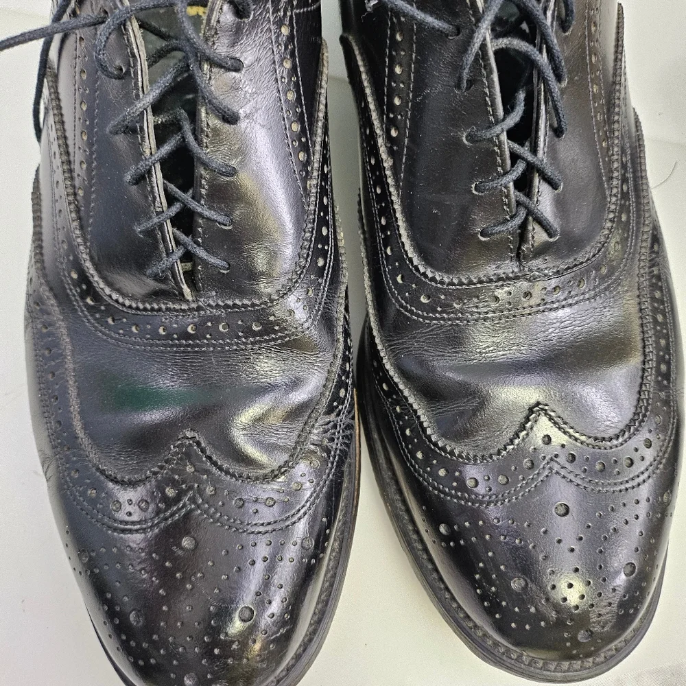 Executive Imperial O'Sullivan Wingtip Brouge Black Dress Shoes 68035L8 Mens‎ 10